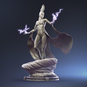 Storm X-Men 3D Printed Resin Figure – 1/8 1/6 Scale Unpainted Fan Art Statue | Collector Gift image 4