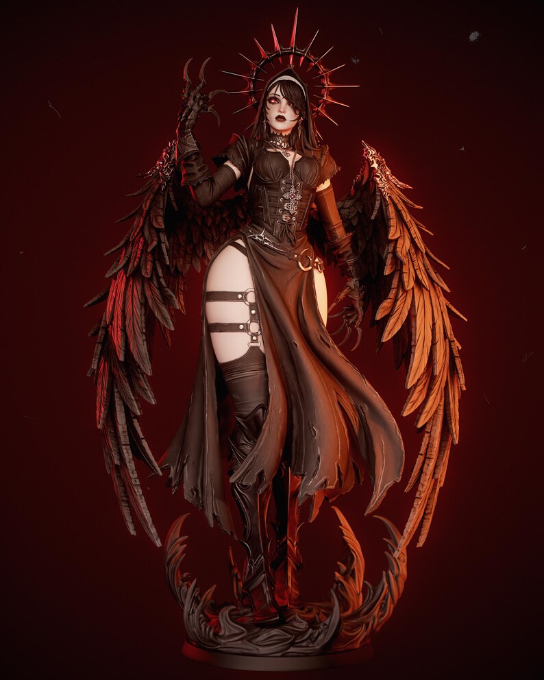 Corrupted Nun Resin Figure – 1/8 1/6 Scale 3D Printed Fan Art Statue | Collector Gift image 2