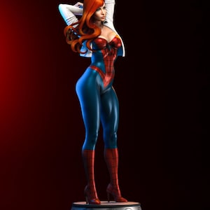 Mary Jane — Marvel | 1/8 1/6 Scale Resin Figure | 3D Printed Fan Art | Unpainted Garage Kit | Collector Statue | Collector Gift image 8