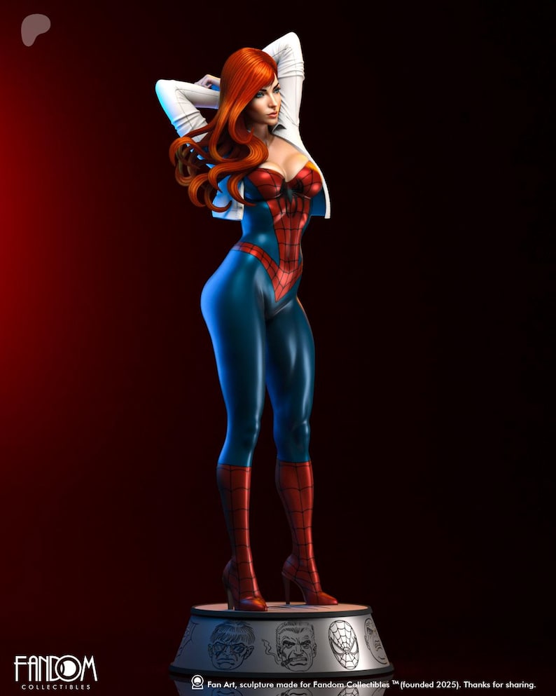 Mary Jane — Marvel | 1/8 1/6 Scale Resin Figure | 3D Printed Fan Art | Unpainted Garage Kit | Collector Statue | Collector Gift image 8