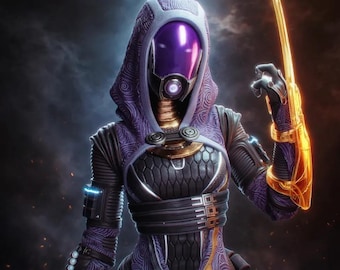Tali'Zorah Mass Effect Fan Art Resin Figure – 1/8 1/6 Scale Unpainted Statue | Collector Gift