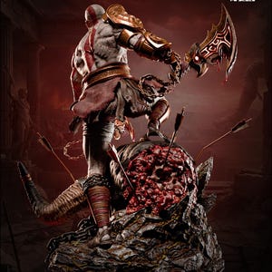 Figura de resina de Kratos de God of War – Escala 1/8 1/6 Estatua de fan art impresa en 3D / Regalo de coleccionista imagen 6