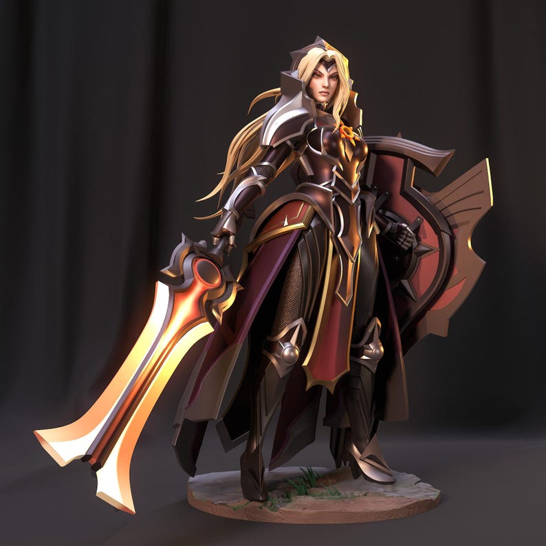 Leona — League of Legends | 1/8 1/6 Scale Resin Figure | Unpainted or Hand-Painted | 3D Printed Fan Art | Collector Gift image 9
