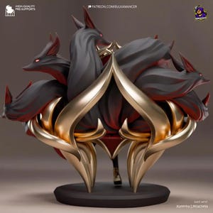 Ahri — League of Legends | 1/8 1/6 Scale Resin Figure | Unpainted or Hand-Painted | 3D Printed Fan Art | Collector Gift image 7