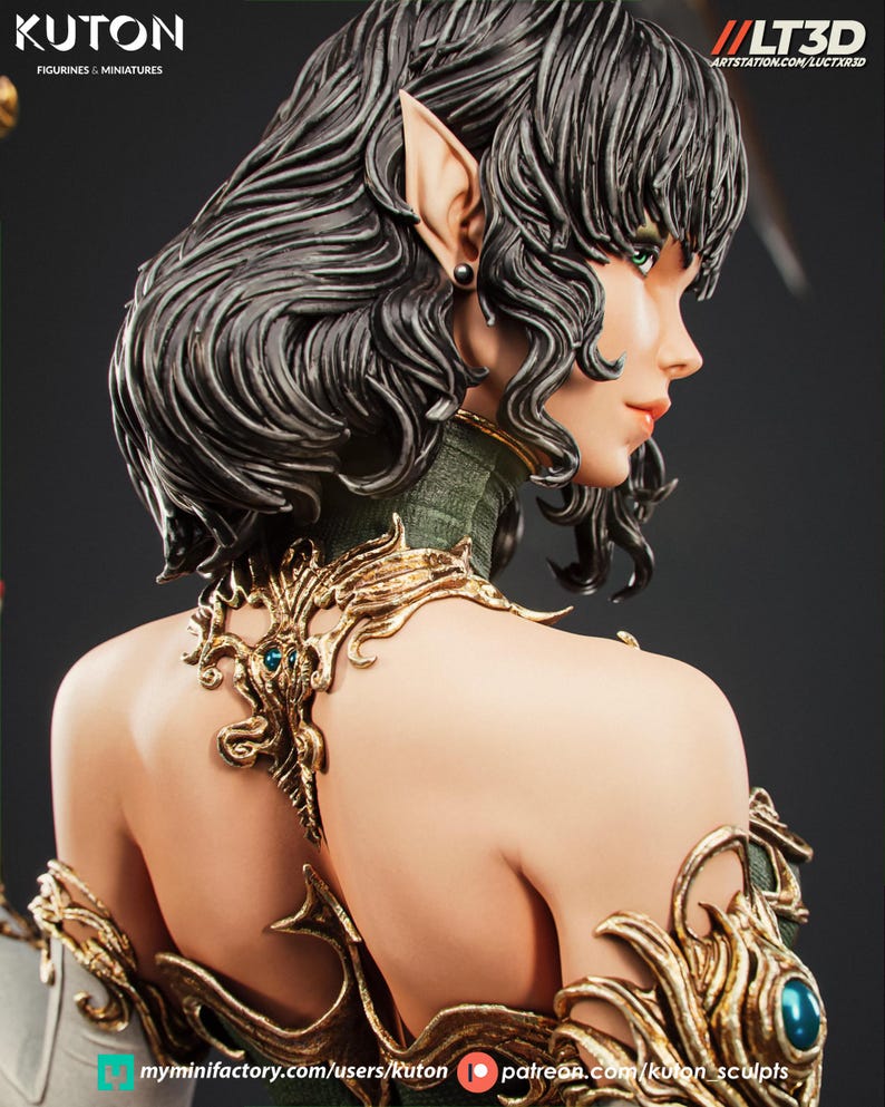 Luneth Sculpt | 1/8 1/6 Scale Resin Figure | Unpainted or Hand-Painted | 3D Printed Fan Art | Collector Gift immagine 9