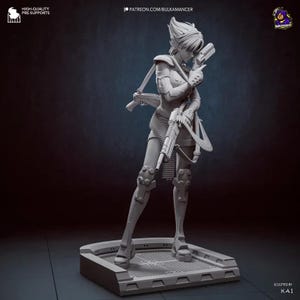 Konoko — Oni / Figura de resina a escala 1/8 y 1/6 / Sin pintar o pintada a mano / Arte de fans impreso en 3D / Regalo de coleccionista imagen 10