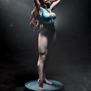 Harsfiguur blonde blazer verzending – schaal 1/8 1/6 3D-geprint fanartstandbeeld | Verzamelaarscadeau afbeelding 4