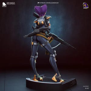 Konoko — Oni / Figura de resina a escala 1/8 y 1/6 / Sin pintar o pintada a mano / Arte de fans impreso en 3D / Regalo de coleccionista imagen 4