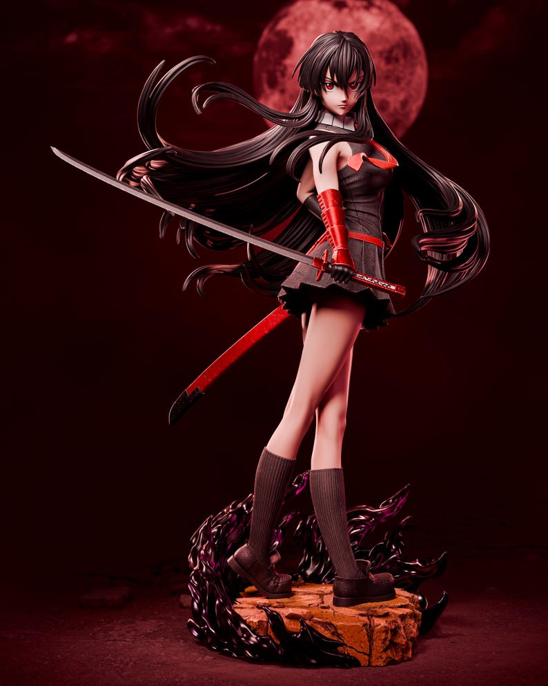 Akame Resin Figure – 1/8 1/6 Scale 3D Printed Fan Art Garage Kit | Collector Gift imagen 4