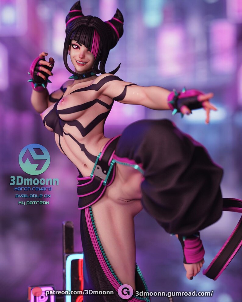 Juri Street Fighter Harzfigur - 1/8 1/6 3D gedruckte Fan Art Statue | Sammler Geschenk Bild 10