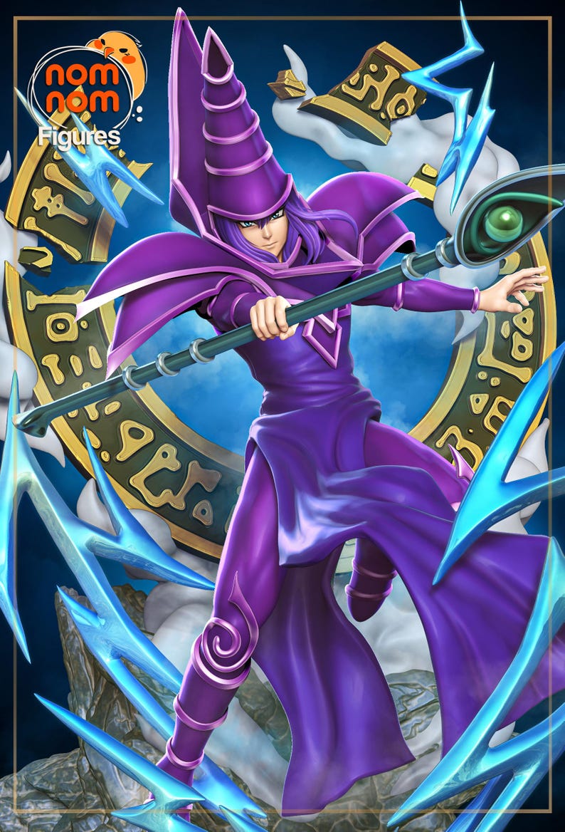 Dark Magician — Yu Gi Oh | 1/8 1/6 Scale Resin Figure | Unpainted or Hand-Painted | 3D Printed Fan Art | Collector Gift image 1