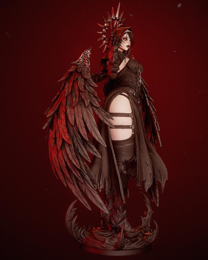 Corrupted Nun Resin Figure – 1/8 1/6 Scale 3D Printed Fan Art Statue | Collector Gift image 5
