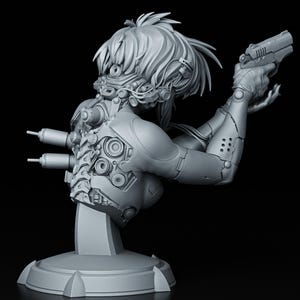 Major Motoko Kusanagi — Ghost in the Shell | 1/8 1/6 Scale Resin Figure | Unpainted or Hand-Painted | 3D Printed Fan Art | Collector Gift image 3