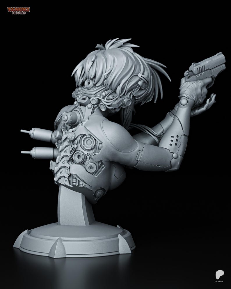 Major Motoko Kusanagi — Ghost in the Shell | 1/8 1/6 Scale Resin Figure | Unpainted or Hand-Painted | 3D Printed Fan Art | Collector Gift image 3