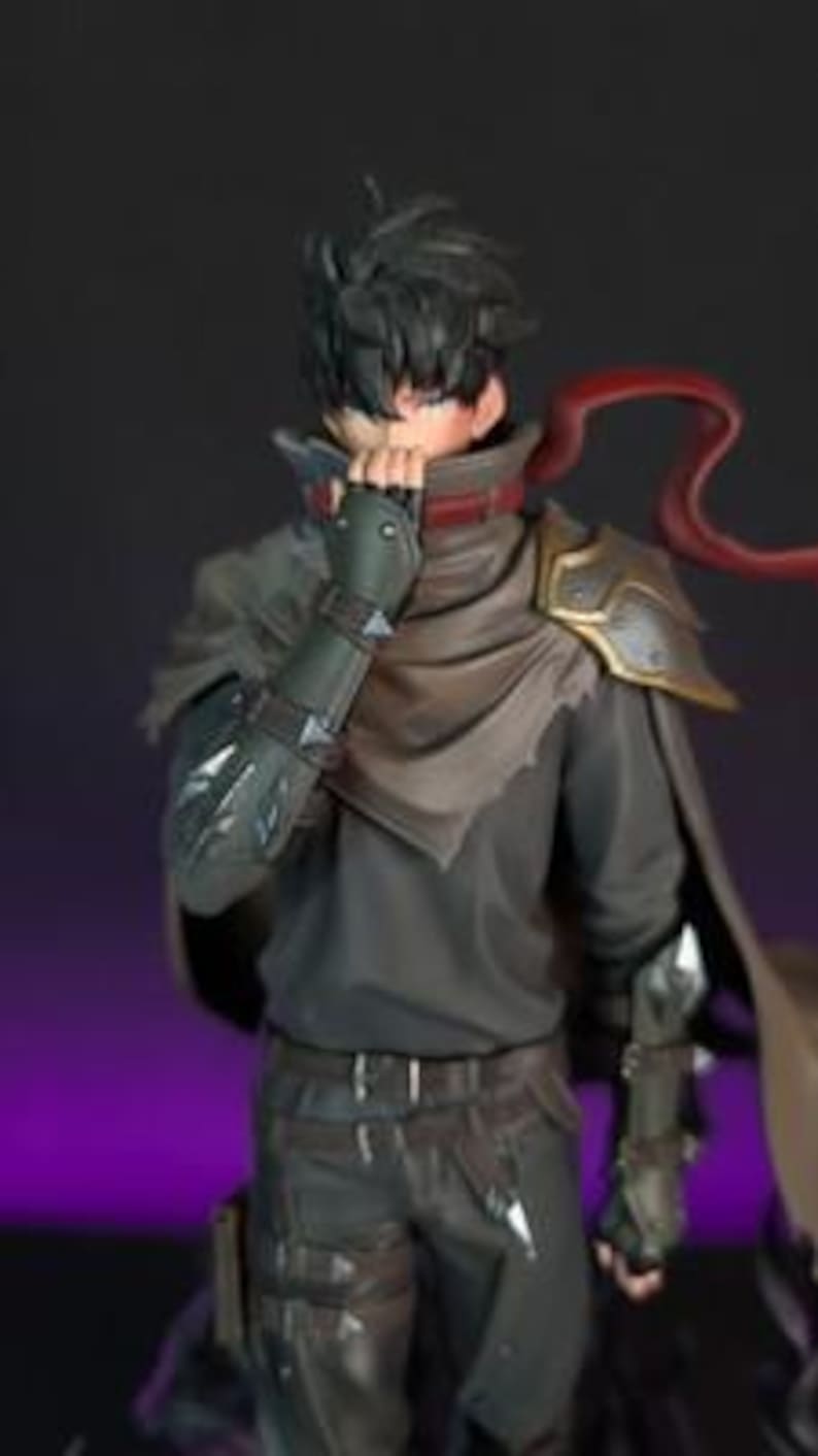 Sung Jin-Woo Solo Leveling Resin Figure – 1/6 Scale, druk 3D, fan art | Prezent dla kolekcjonera zdjęcie 1