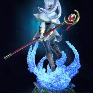 Frieren — Frieren : au-delà de la fin du voyage | Figurine en résine à l'échelle 1/8 1/6 | Non peint ou peint à la main | Fan art imprimé en 3D | Cadeau de collection image 3