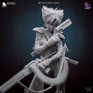 Konoko — Oni / Figura de resina a escala 1/8 y 1/6 / Sin pintar o pintada a mano / Arte de fans impreso en 3D / Regalo de coleccionista imagen 8