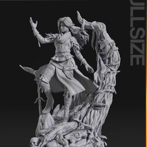 Yennefer — Witcher | 1/8 1/6 Scale Resin Figure | 3D Printed Fan Art | Unpainted Garage Kit | Collector Gift image 5