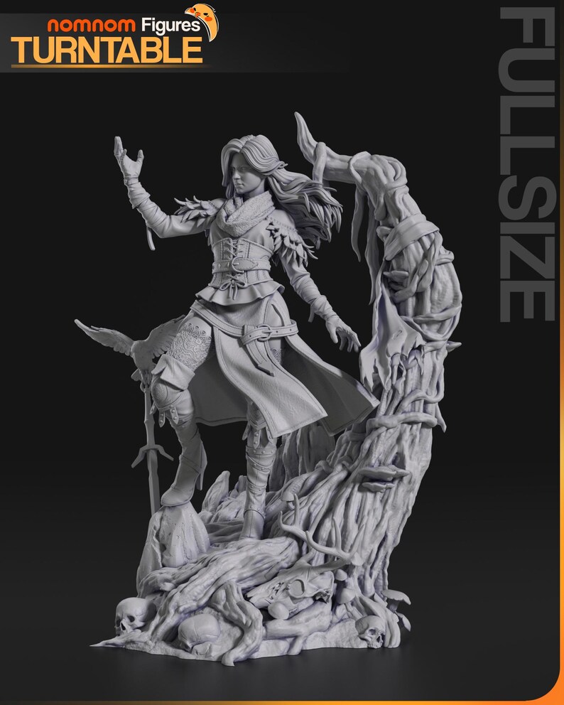 Yennefer — Witcher | 1/8 1/6 Scale Resin Figure | 3D Printed Fan Art | Unpainted Garage Kit | Collector Gift image 5