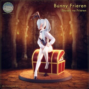 Figurka z żywicy Bunny Frieren – skala 1/8 1/6, drukowana w 3D, fanowska figurka | Prezent dla kolekcjonera zdjęcie 4