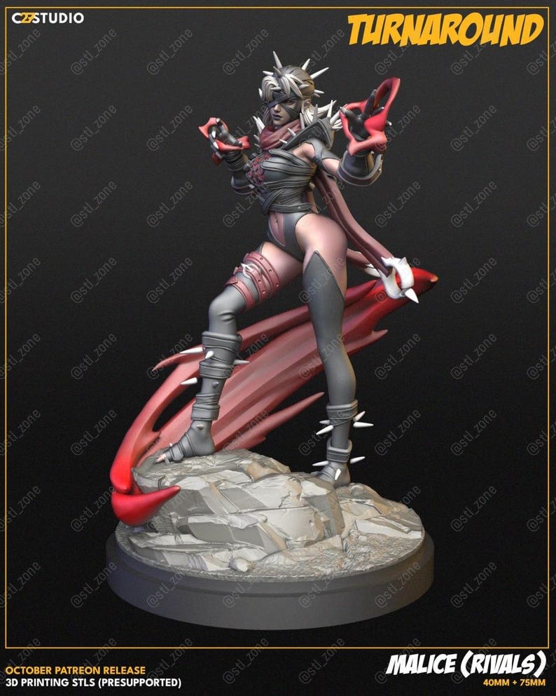 Malice — Marvel Rivals | 1/8 1/6 Scale Resin Figure | 3D Printed Fan Art | Unpainted Garage Kit | Collector Gift image 4