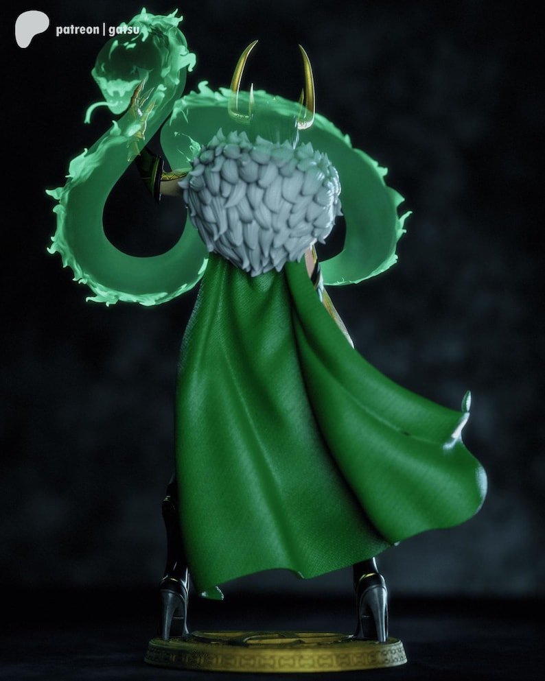 Lady Loki — Marvel / Figura de resina a escala 1/8 o 1/6 / Sin pintar o pintada a mano / Arte de fans impreso en 3D / Regalo de coleccionista imagen 3