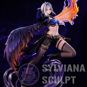 Figura de resina de Sylviana de Las Olas Borrascosas – Escala 1/8 1/6 Estatua de fan art impresa en 3D / Regalo de coleccionista imagen 1