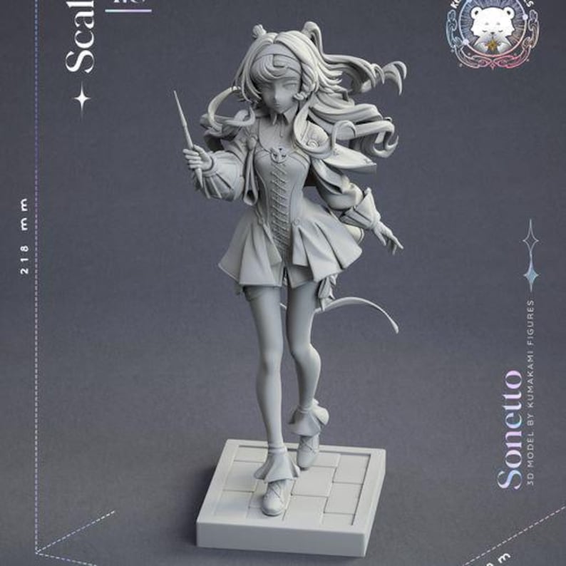 Sonetto — Reverse: 1999 | 1/8 1/6 Scale Resin Figure | Unpainted or Hand-Painted | 3D Printed Fan Art | Collector Gift image 4