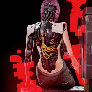 Songbird Cyberpunk | 1/8 1/6 Scale Resin Figure | Unpainted or Hand-Painted | 3D Printed Fan Art | Collector Gift image 8