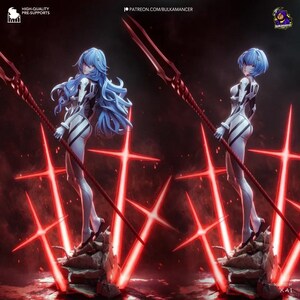 Rei Ayanami — Neon Genesis Evangelion | 1/8 1/6 Scale Resin Figure | Unpainted or Hand-Painted | 3D Printed Fan Art | Collector Gift image 2