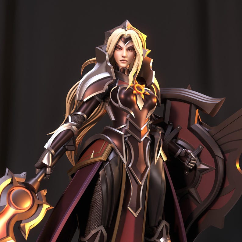 Leona — League of Legends | 1/8 1/6 Scale Resin Figure | Unpainted or Hand-Painted | 3D Printed Fan Art | Collector Gift image 7