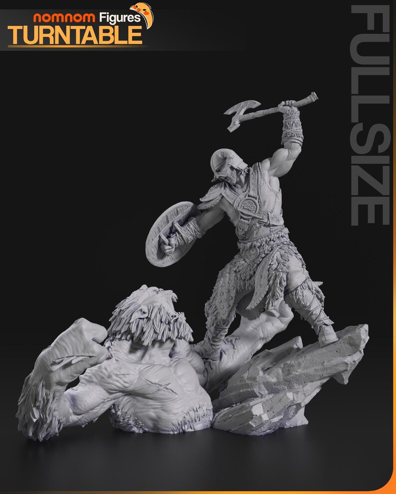 Skyrim Dragonborn Resin Figure – 1/8 1/6 Scale 3D Printed Fan Art Statue | Collector Gift image 10