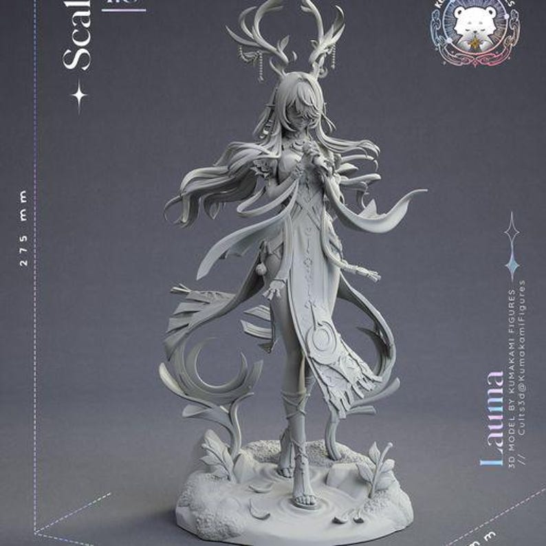 Lauma — Genshin Impact | 1/8 1/6 Scale Resin Figure | Unpainted or Hand-Painted | 3D Printed Fan Art | Collector Gift image 6