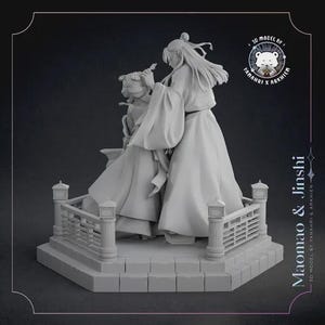 Maomao and Jinshi Diorama — The Apothecary Diaries | 1/8 1/6 Resin Figure | Unpainted or Hand-Painted | Fan Art | Collector Gift image 8
