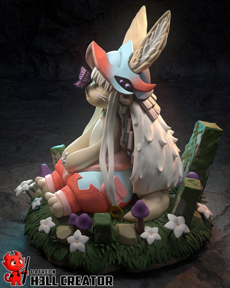 Nanachi — Gemaakt in de afgrond | Harsfiguur schaal 1/8 1/6 | Ongeverfd of handgeschilderd | 3D-geprinte fanart | Verzamelaarscadeau afbeelding 4