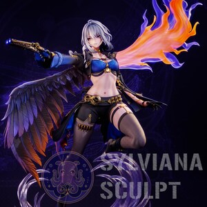 Figura de resina de Sylviana de Las Olas Borrascosas – Escala 1/8 1/6 Estatua de fan art impresa en 3D / Regalo de coleccionista imagen 3