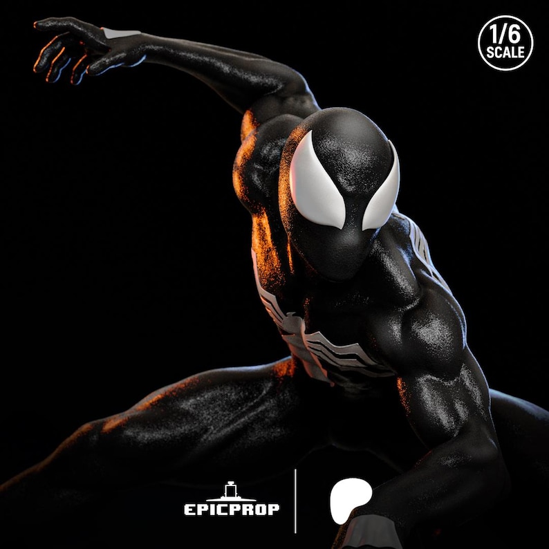 Venin — Marvel Comics | Figurine en résine à l'échelle 1/8 1/6 | Fan art imprimé en 3D | Kit de garage non peint | Statuette de collectionneur | Cadeau de collection image 3
