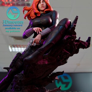 Black Widow — Marvel Comics | 1/8 1/6 Scale Resin Figure | 3D Printed Fan Art | Unpainted Garage Kit | Collector Statue | Collector Gift image 10