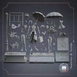 Sonetto — keerzijde: 1999 | Harsfiguur schaal 1/8 1/6 | Ongeverfd of handgeschilderd | 3D-geprinte fanart | Verzamelaarscadeau
