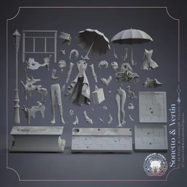 Sonetto — Reverse: 1999 | 1/8 1/6 Scale Resin Figure | Unpainted or Hand-Painted | 3D Printed Fan Art | Collector Gift image 1