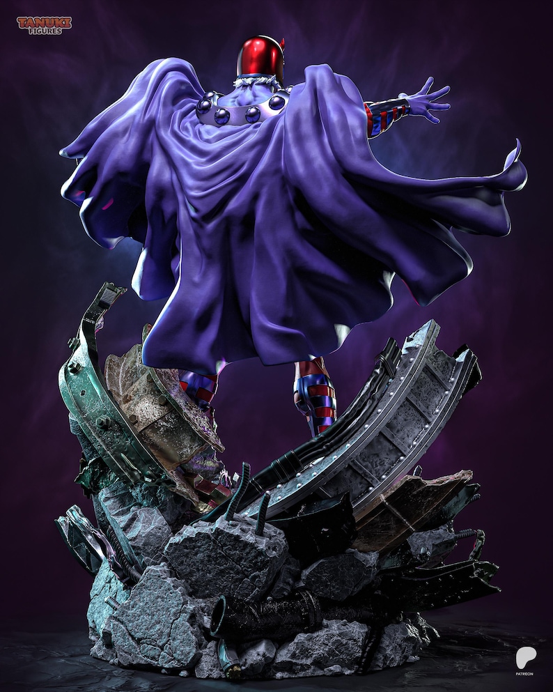 Magneto | 1/8 1/6 Scale Resin Figure | Unpainted or Hand-Painted | 3D Printed Fan Art | Collector Gift image 3