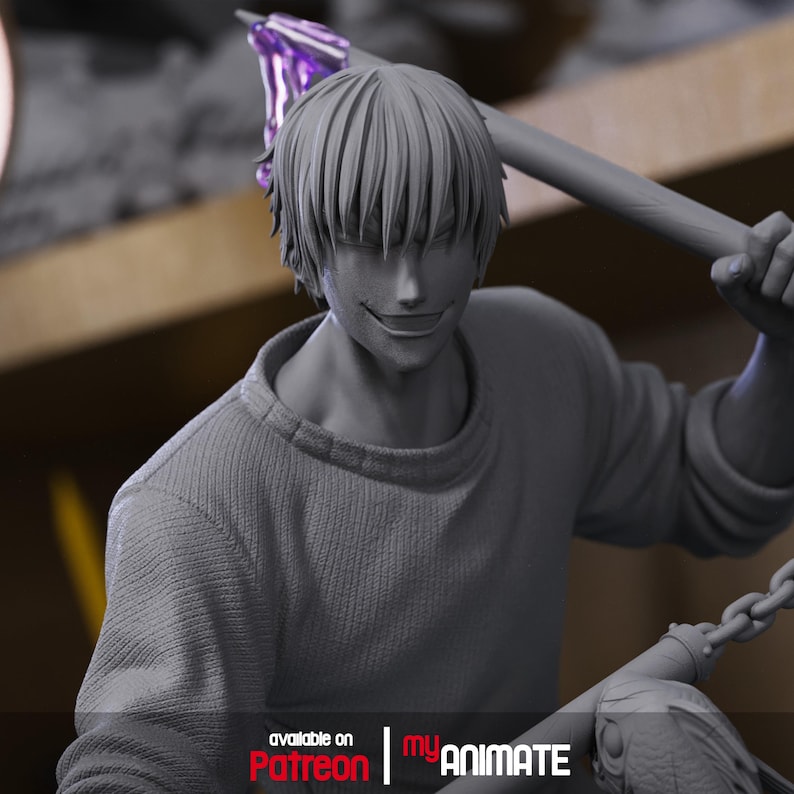 Toji Fushiguro Jujutsu Kaisen Resin Figur - 1/8 1/6 Fan Art Statue | Sammler Geschenk Bild 5
