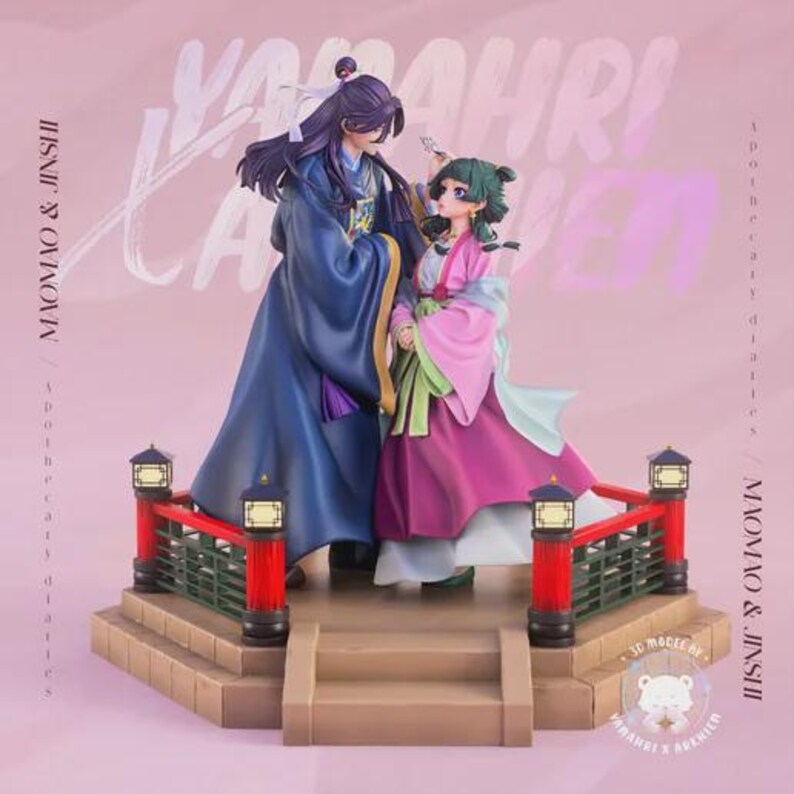 Maomao and Jinshi Diorama — The Apothecary Diaries | 1/8 1/6 Resin Figure | Unpainted or Hand-Painted | Fan Art | Collector Gift image 6