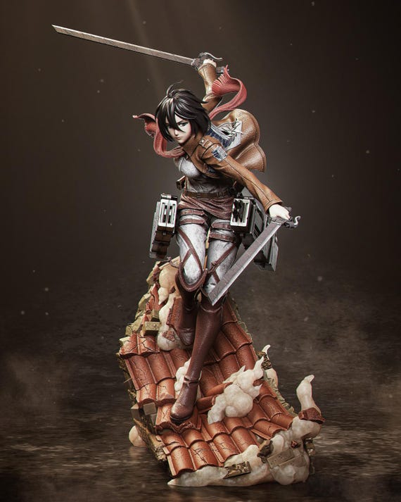 Mikasa Ackerman Fan Art Resin Statue, Attack on Titan, 1/6 Scale (Hand Painted) | Collector Gift