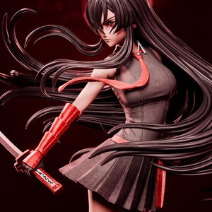 Akame Resin Figure – 1/8 1/6 Scale 3D Printed Fan Art Garage Kit | Collector Gift imagen 6