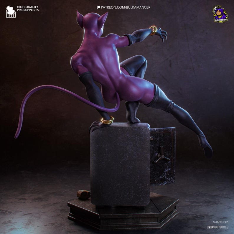 DC Comics Catwoman Resin Figure – 3D Printed Fan Art Statue (1/8, 1/6 Scale) | Collector Gift image 5