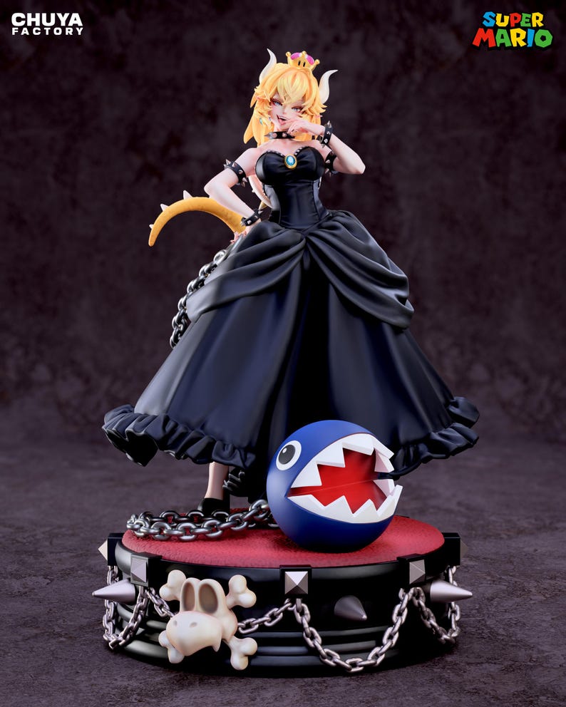 Bowsette — Super Mario | 1/8 1/6 Scale Resin Figure | Unpainted or Hand-Painted | 3D Printed Fan Art | Collector Gift image 4