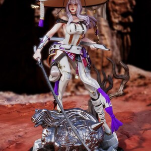 Scarlet | Harsfiguur schaal 1/8 1/6 | Ongeverfd of handgeschilderd | 3D-geprinte fanart | Verzamelaarscadeau afbeelding 5