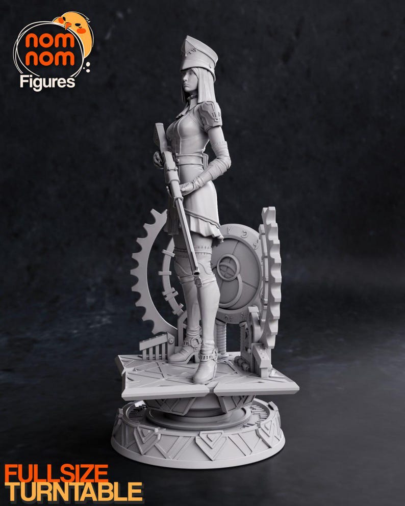 Figura de resina de Caitlyn Arcane de League of Legends – Escala 1/8 1/6 Estatua de fan art / Regalo de coleccionista imagen 2
