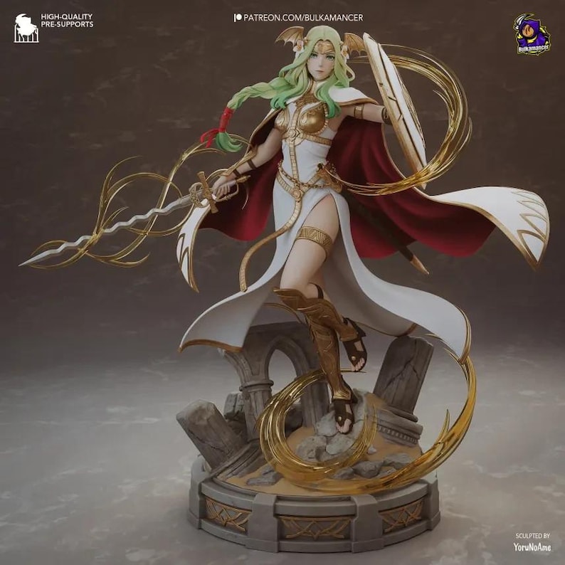 Saint Seiros Fire Emblem Resin Figure – 1/8 1/6 Scale 3D Printed Fan Art Statue | Collector Gift image 2